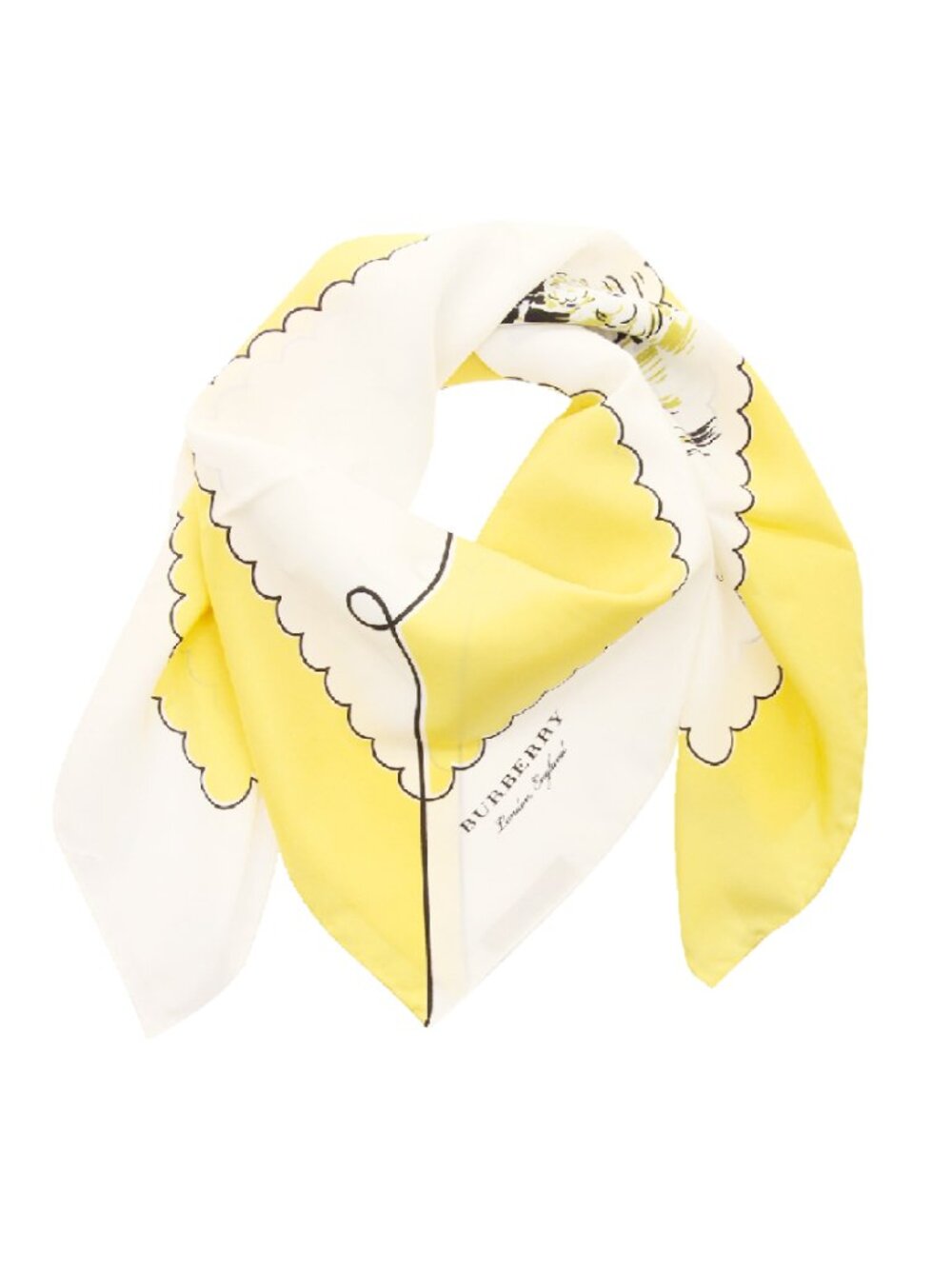 NWT Burberry Silk Scarf – London Architecture Print